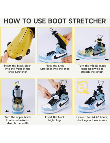 Estirador de Zapatos Ajustable 4 Vías para Hombres y Mujeres