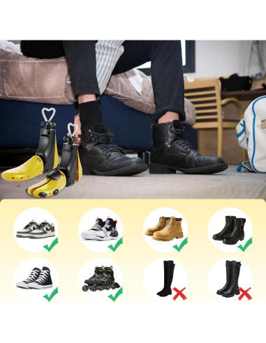 Estirador de Zapatos Ajustable 4 Vías para Hombres y Mujeres