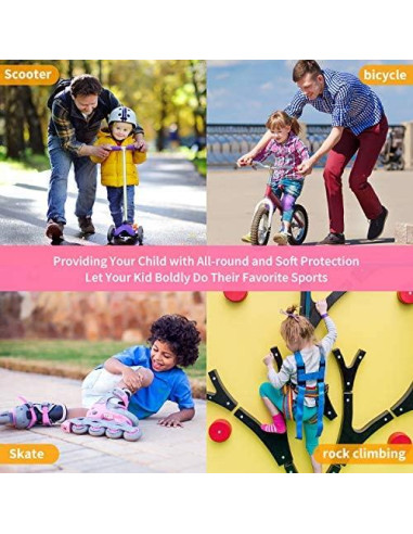 Conjunto de Protección 6 en 1 para Niños SOHOUR - Rodilleras, Coderas y Muñequera