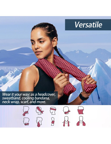 Paquete de 4 Toallas de Enfriamiento Menjo - Microfibra, Secado Rápido