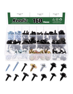 Keadic 160 Piezas Tornillos Autoperforantes para Automóviles