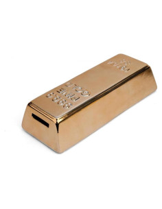 Banco de Monedas Kikkerland Barra de Oro Cerámica 19.7cm