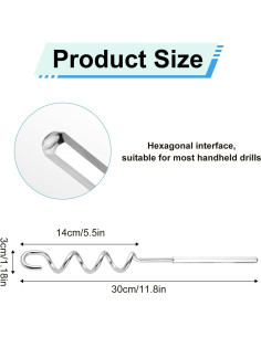 Mezclador de Mantequilla de Maní Acero Inoxidable 30 cm 2