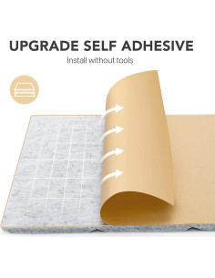 Paneles Acústicos Kuchoow Gris 30x30 cm - Paquete de 12 2