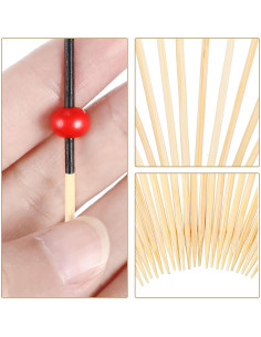 Palillos de Cóctel Blulu 200 Piezas 11.9 cm Bambú Decorativos 2