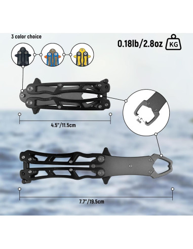 Agarrador de Pescado UEDGER de Aluminio Plegable 19.5 cm