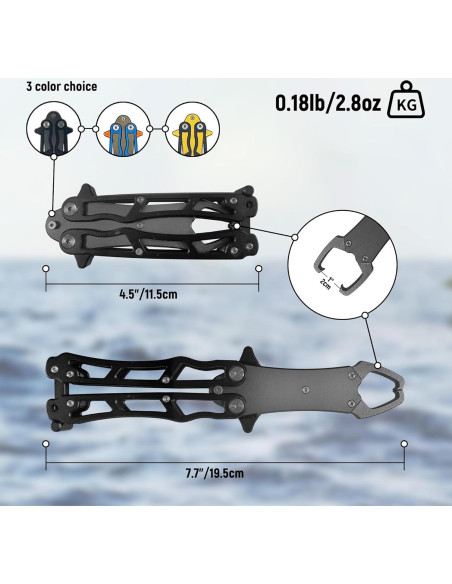 Agarrador de Pescado UEDGER de Aluminio Plegable 19.5 cm
