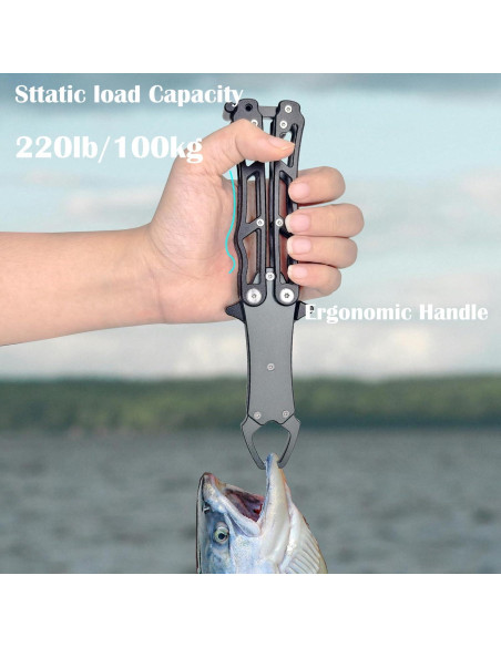 Agarrador de Pescado UEDGER de Aluminio Plegable 19.5 cm