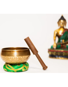 Juego de Cuencos Cantores Tibetanos Dharma Guru 8 cm Bronce 2