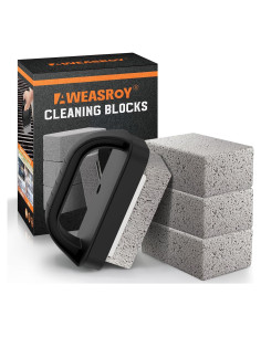 Limpiador de Parrilla AWEASROY 4 Piezas con Mango - Piedra Pómez