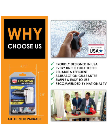 Ztylus Stinger Plus Herramienta de Escape Emergencia Blanca