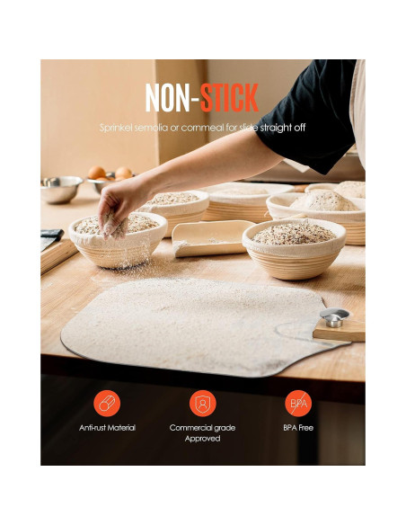 Espátula de Pizza Mooues 30 cm Aluminio con Mango Plegable