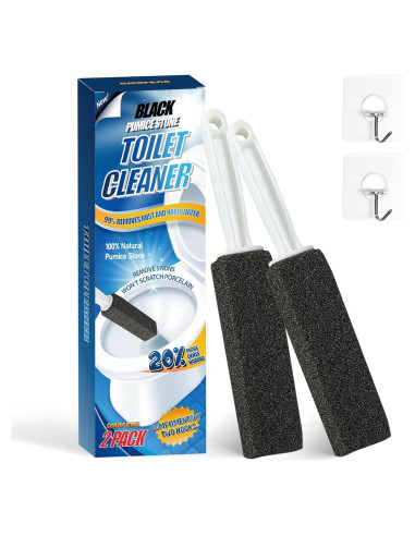 Limpiador de Inodoro OmaFena de Piedra Pómez Negra - 2 Unidades