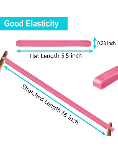 Bandas de Goma de Silicona Coopay 48 Piezas Multicolor 14 cm