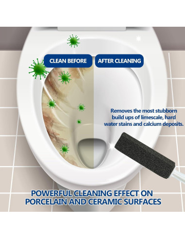 Limpiador de Inodoro OmaFena de Piedra Pómez Negra - 2 Unidades