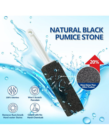 Limpiador de Inodoro OmaFena de Piedra Pómez Negra - 2 Unidades