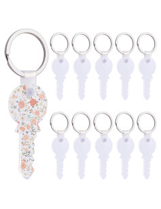 Kit de Llaveros de Acrílico para Sublimación Framendino - 10 Paquetes