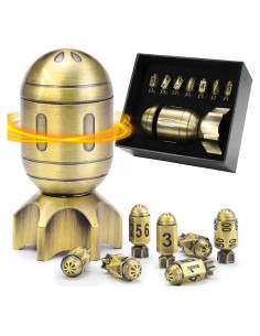 Conjunto de Dados Metálicos ZHOORQI DND 7 Piezas Bronce