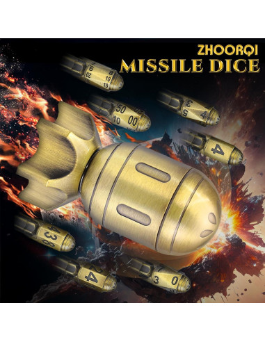 Conjunto de Dados Metálicos ZHOORQI DND 7 Piezas Bronce