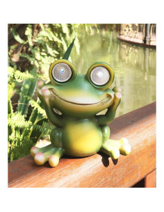 Luz LED Solar Decorativa Rana para Jardín Bo Toys 16.26 cm 2