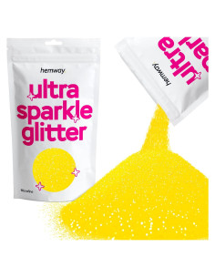 Glitter Ultra Brillante Hemway 100g Amarillo Fluorescente para Manualidades