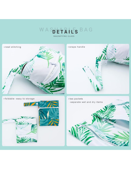 Bolsa Impermeable Reutilizable YULUONAPS 30x36cm Verde Bolsa Impermeable Reutilizable YULUONAPS 30x36cm Verde