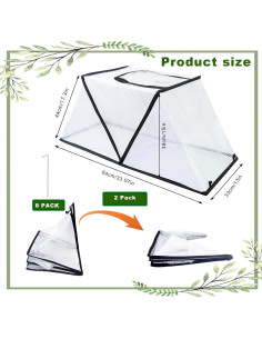 Cubierta de Invernadero Plegable Vecacosic 81.5x33x35.6cm 2 PCS 2