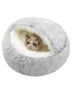 Cama Autocalentable para Gatos SUOXU 50 cm Gris Suave