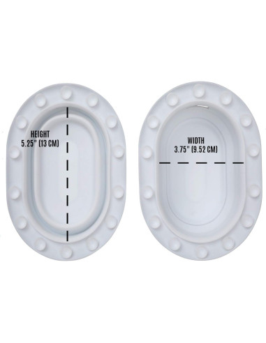 Cubierta de Drenaje de Desbordamiento Ajustable SlipX Solutions - Silicona Blanca