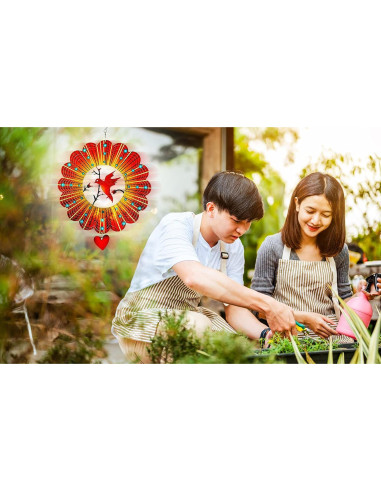 Molinete de Jardín SteadyDoggie 30.48 cm Acero Inoxidable Amor