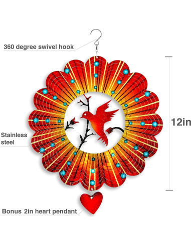 Molinete de Jardín SteadyDoggie 30.48 cm Acero Inoxidable Amor