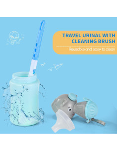 Orinal Portátil ONEDONE para Niños 500ml Azul con Cepillo 2