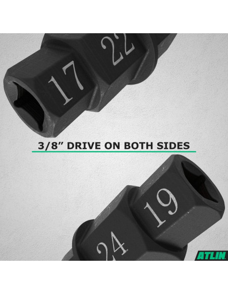 Llave de Eje Hexagonal ATLIN 17mm 19mm 22mm 24mm para Motocicleta