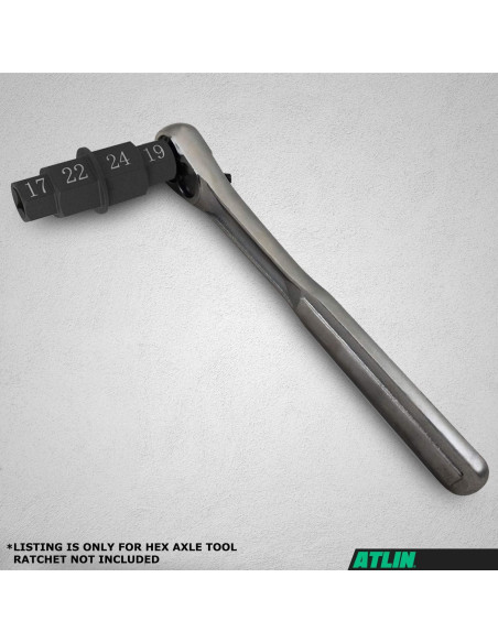 Llave de Eje Hexagonal ATLIN 17mm 19mm 22mm 24mm para Motocicleta