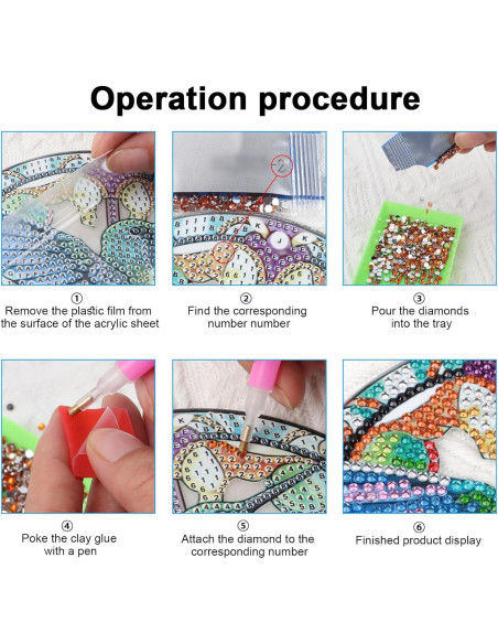 Colgante de Pintura de Diamante JISHSHAY Lobo 16x16cm