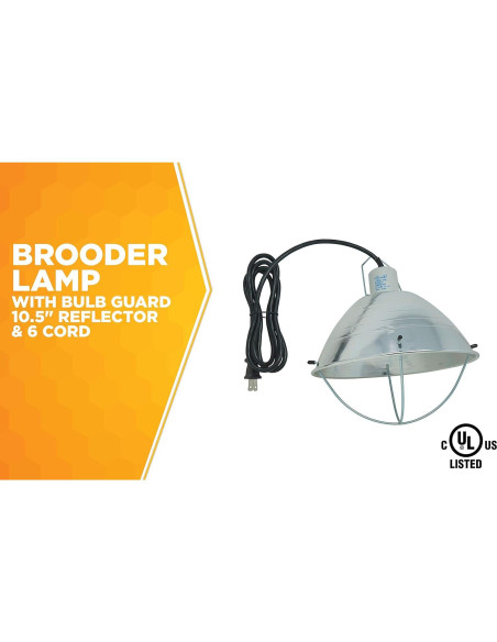 Lámpara de Cría Woods 0165 con Reflector 26.67 cm 250W