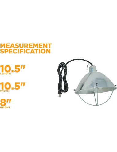 Lámpara de Cría Woods 0165 con Reflector 26.67 cm 250W