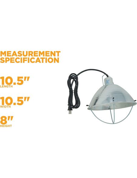 Lámpara de Cría Woods 0165 con Reflector 26.67 cm 250W