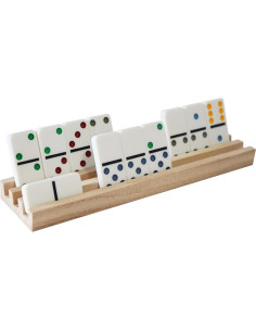 Juego de 4 Soportes de Dominó de Madera DNB - 3 Ranuras 2