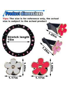 Cubierta de Volante Floral Antideslizante BDZMC 35.56 cm 2