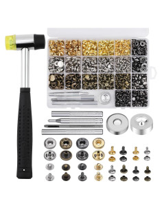Kit de Remaches y Botones a Presión Yizzvb 320 Piezas