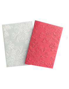 Carpeta de Embossing 3D DIYology Rosa 16.5x11.5cm para Manualidades