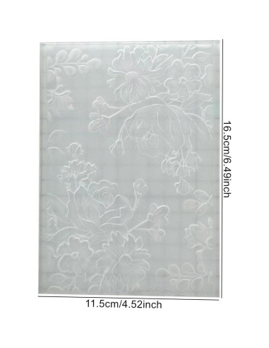 Carpeta de Embossing 3D DIYology Rosa 16.5x11.5cm para Manualidades