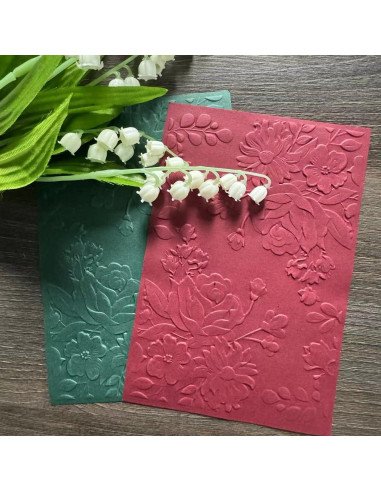 Carpeta de Embossing 3D DIYology Rosa 16.5x11.5cm para Manualidades