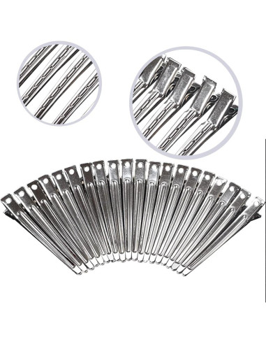 31 Clips de Metal en Forma de Pato CRQ para Estilizar Cabello