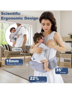 Portabebés 6 en 1 POVENK ajustable para recién nacidos y niños 2