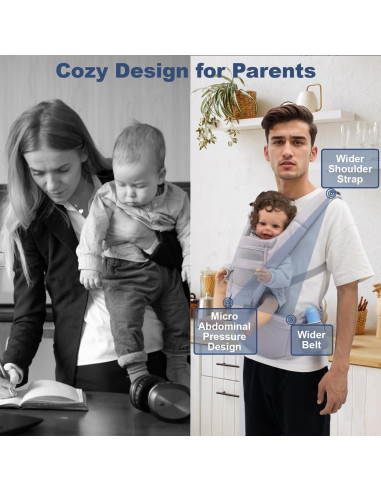 Portabebés 6 en 1 POVENK ajustable para recién nacidos y niños