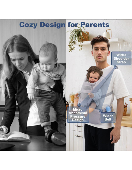 Portabebés 6 en 1 POVENK ajustable para recién nacidos y niños