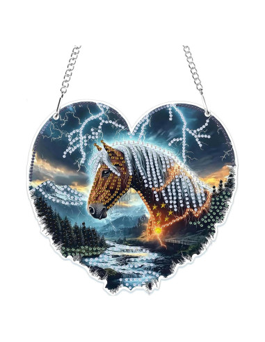 Kit de Arte de Diamante 5D MOGTAA Caballo para Decoración