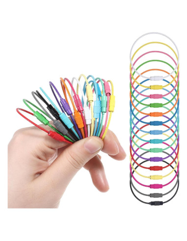 Paquete de 32 Lazos de Acero Inoxidable Multicolor 1.5mm